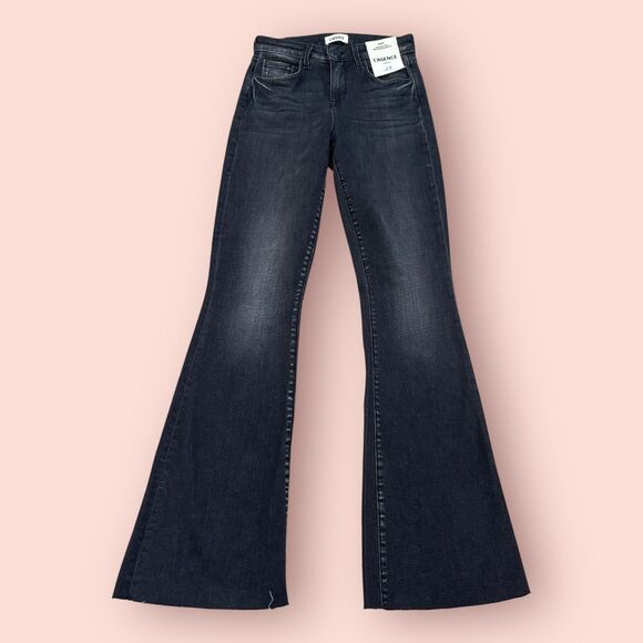 L'AGENCE Denim - L'AGENCE Paris Sera Jeans Womens Size 24 Charcoal Gray High Rise Flare NEW